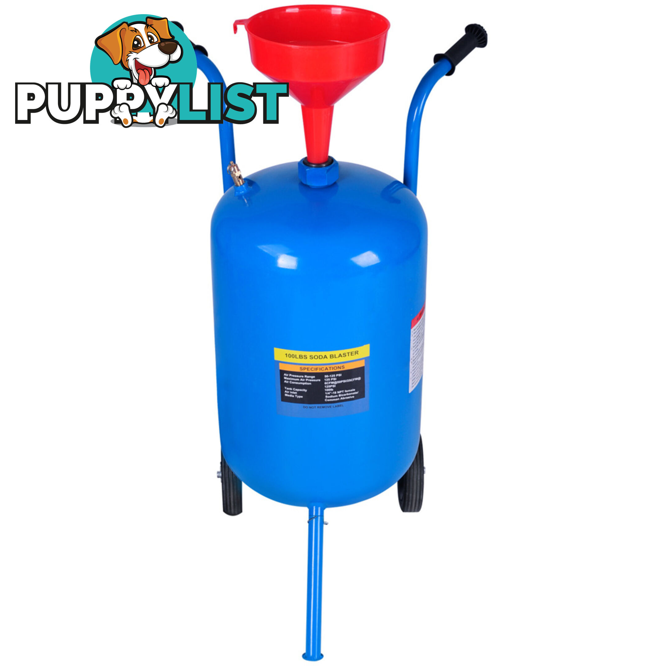 100lb Portable Soda Pressure Abrasive Upgrade Air Sandblaster