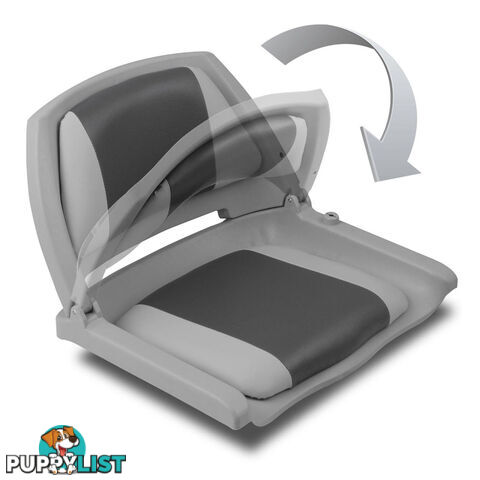 Swivel Folding Marine Boat Seat Grey Charcoal