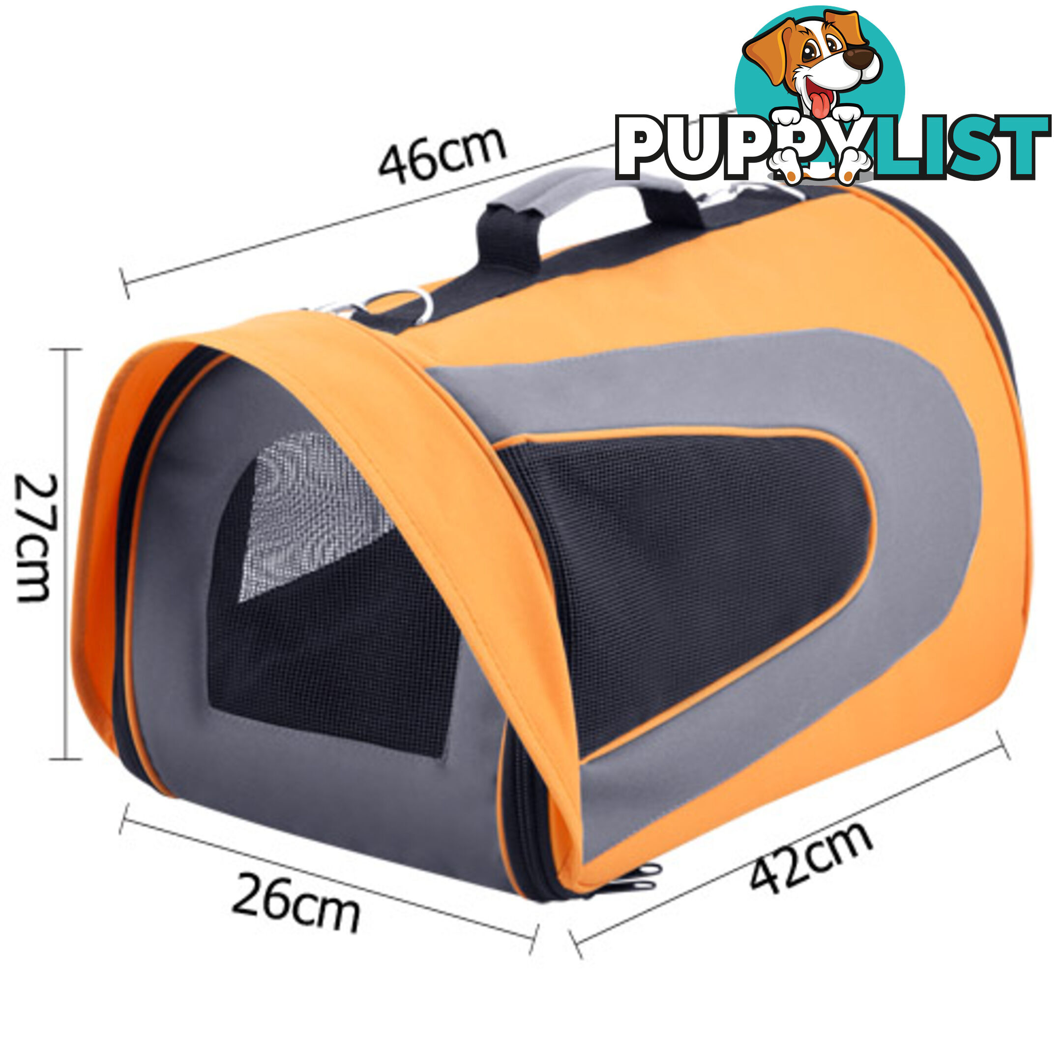 Pet Dog Cat Carrier Travel Bag Large Orange