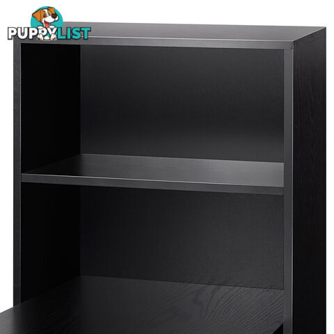 6 Storage Shelf Office Computer Desk Black