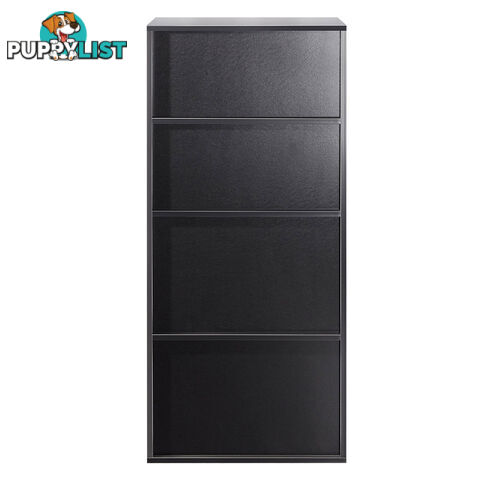 6 Storage Shelf Office Computer Desk Black