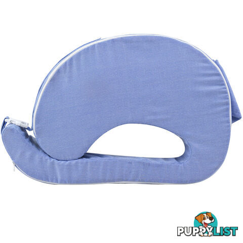 Baby Breast Feeding Support Memory Foam Pillow w/ Zip Cover Blue