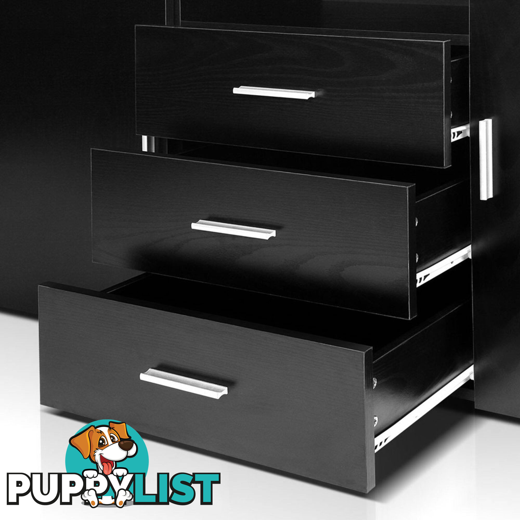 Buffet Sideboard Cabinet - Black