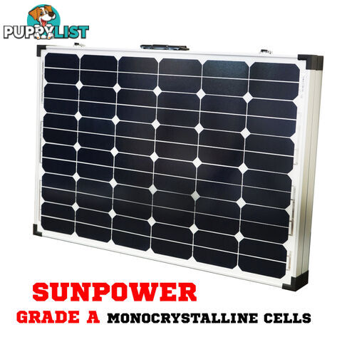 200W 12V Folding Solar Panel Kit Caravan Camping Power Mono Charging Battery