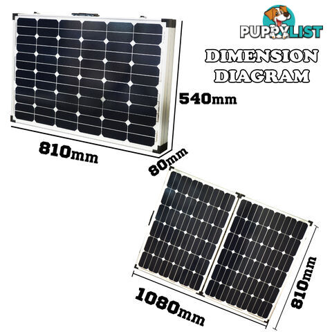 200W 12V Folding Solar Panel Kit Caravan Camping Power Mono Charging Battery