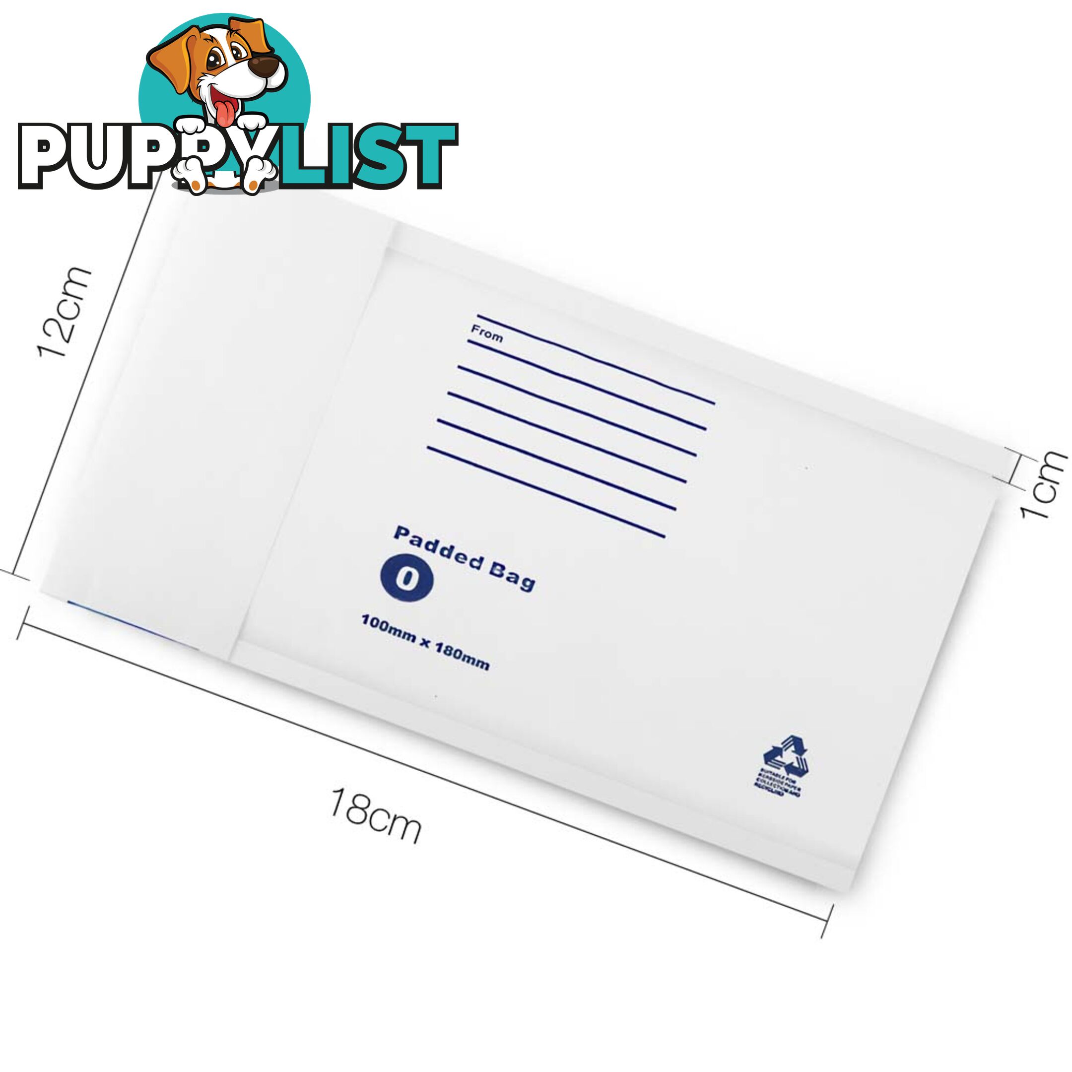 Bubble Padded Mail Envelopes 200pcs 100mm x 180mm