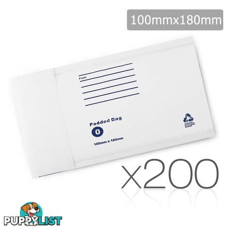 Bubble Padded Mail Envelopes 200pcs 100mm x 180mm