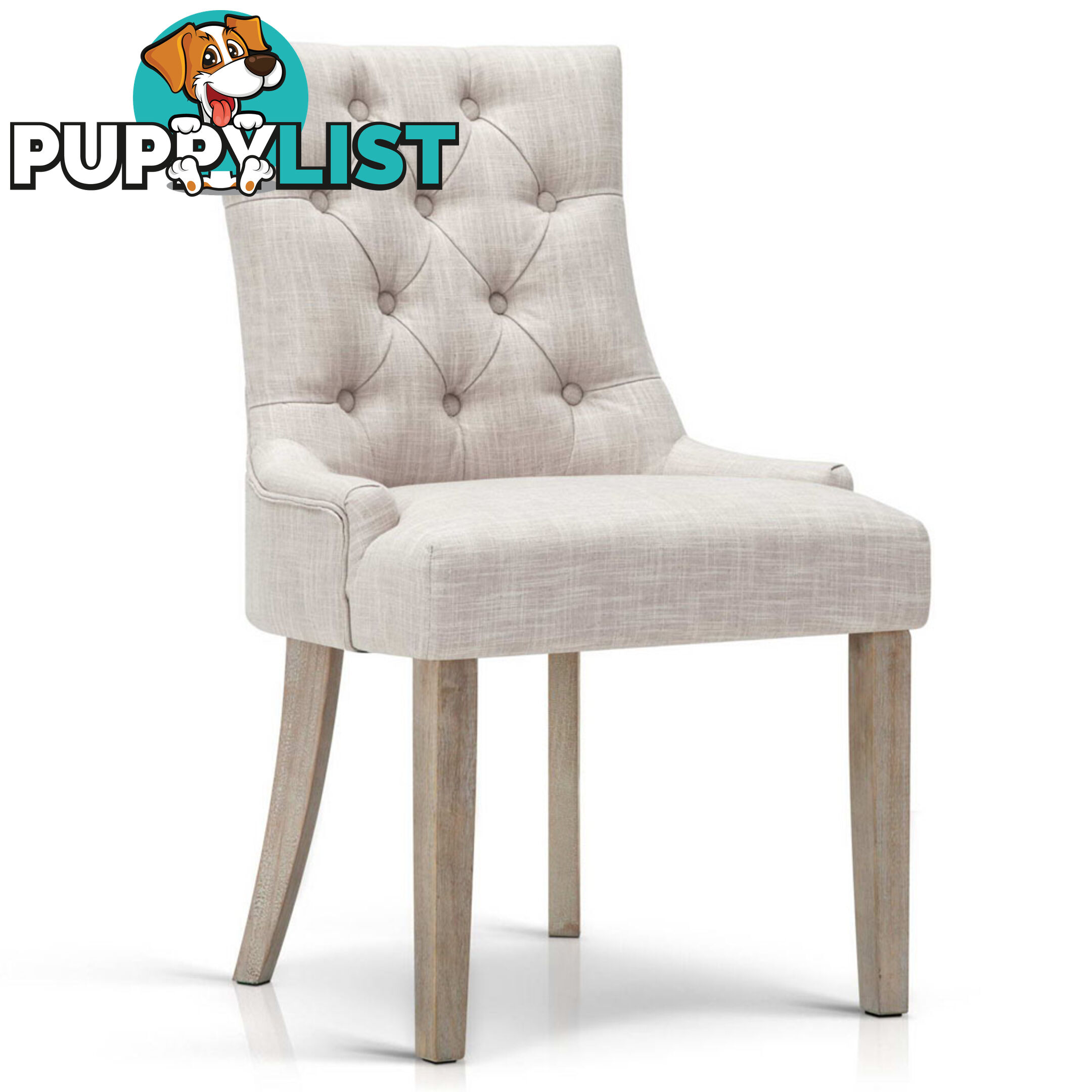 French Provincial Dining Chair - Beige