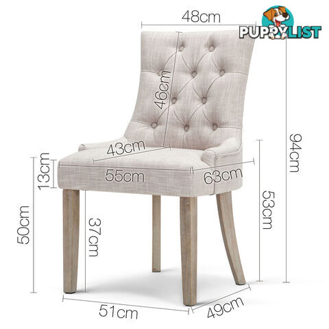 French Provincial Dining Chair - Beige