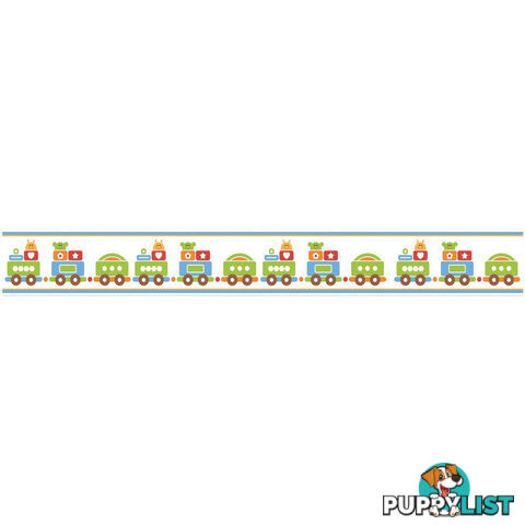 Train Wall Border Stickers - Totally Movable and Reusable