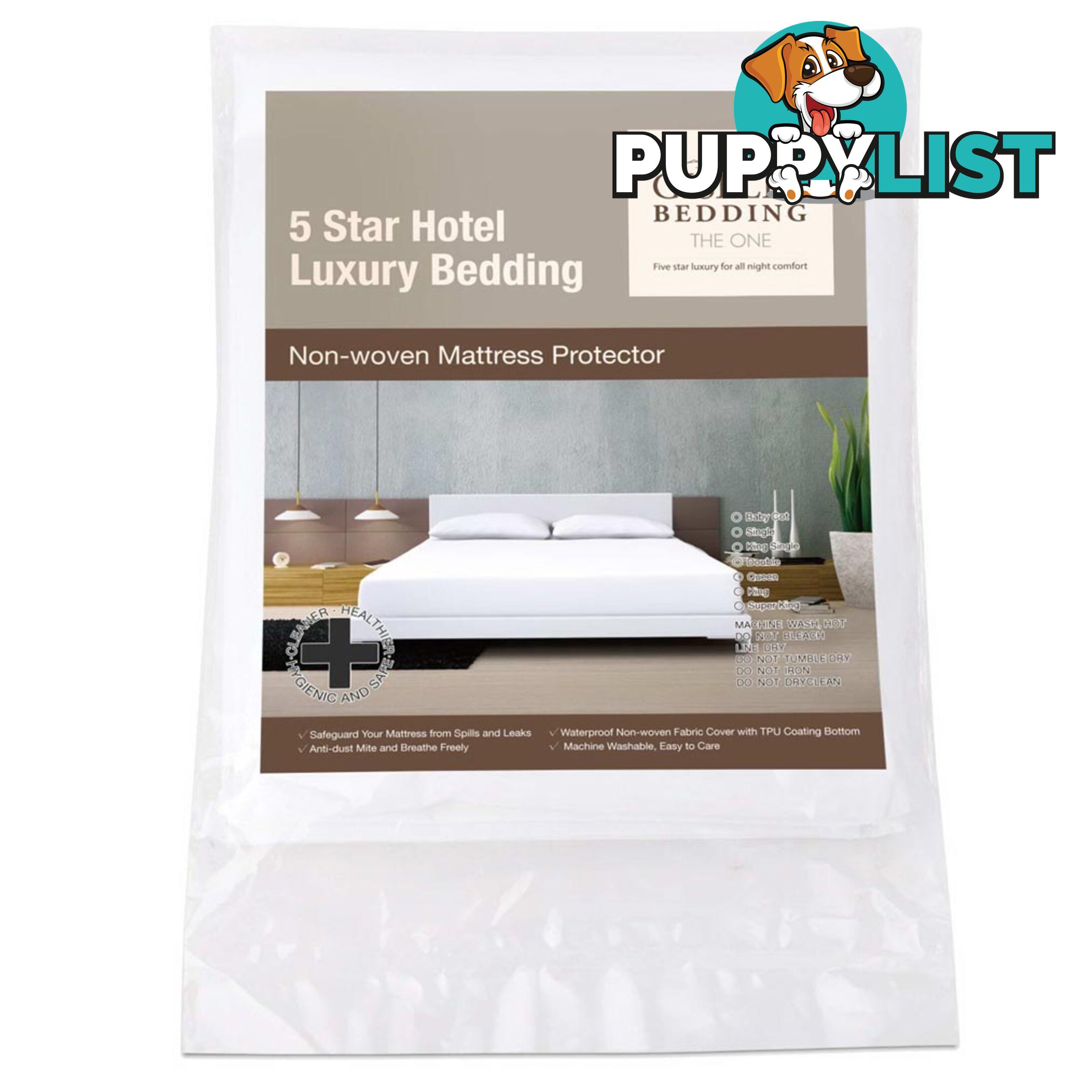 Waterproof Non-Woven Mattress Protector - King Single