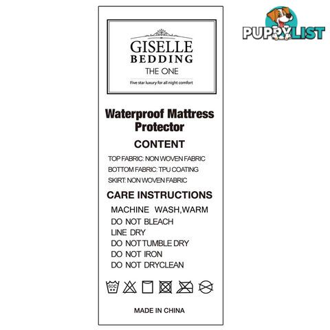 Waterproof Non-Woven Mattress Protector - King Single