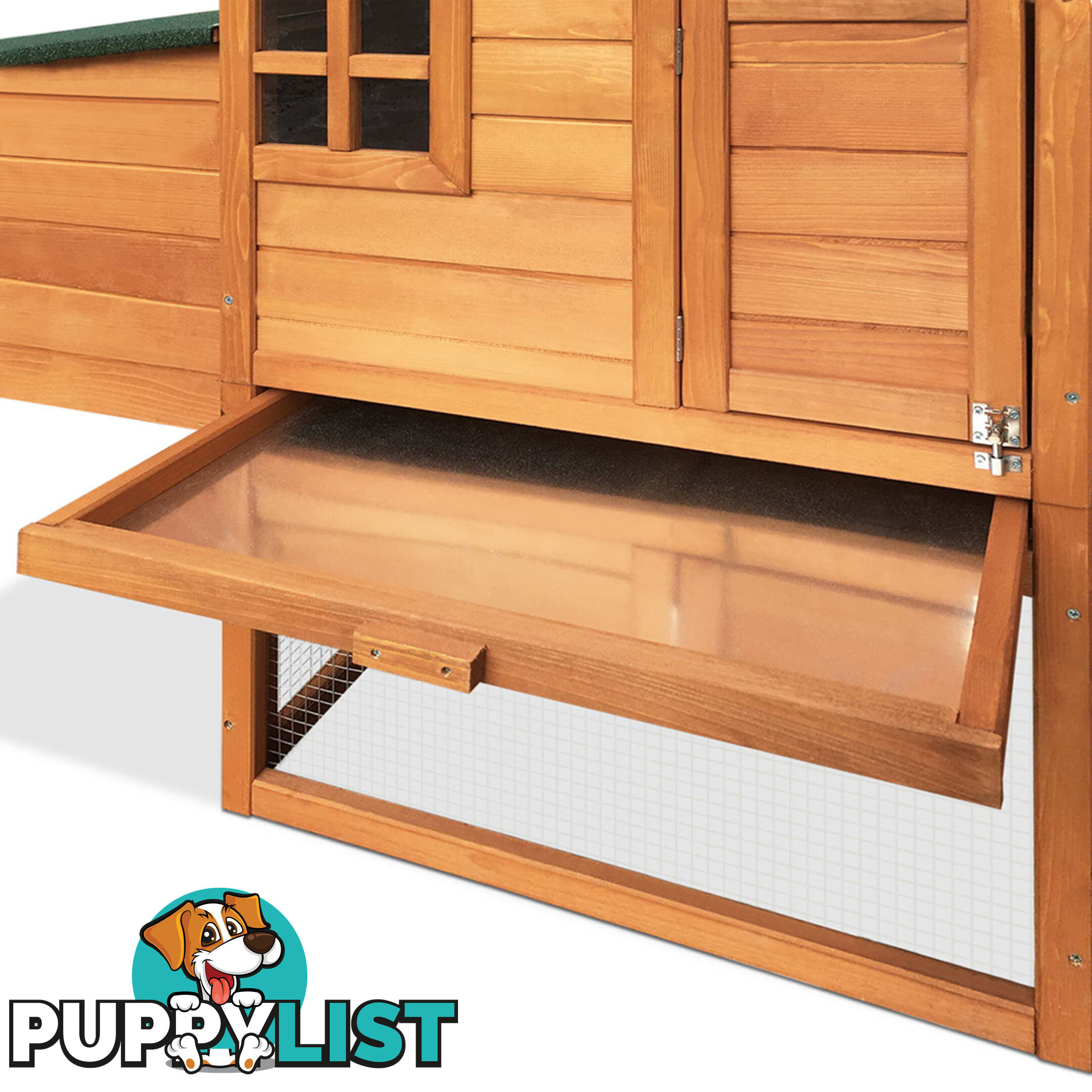 Wooden Pet Hutch with Nesting Box