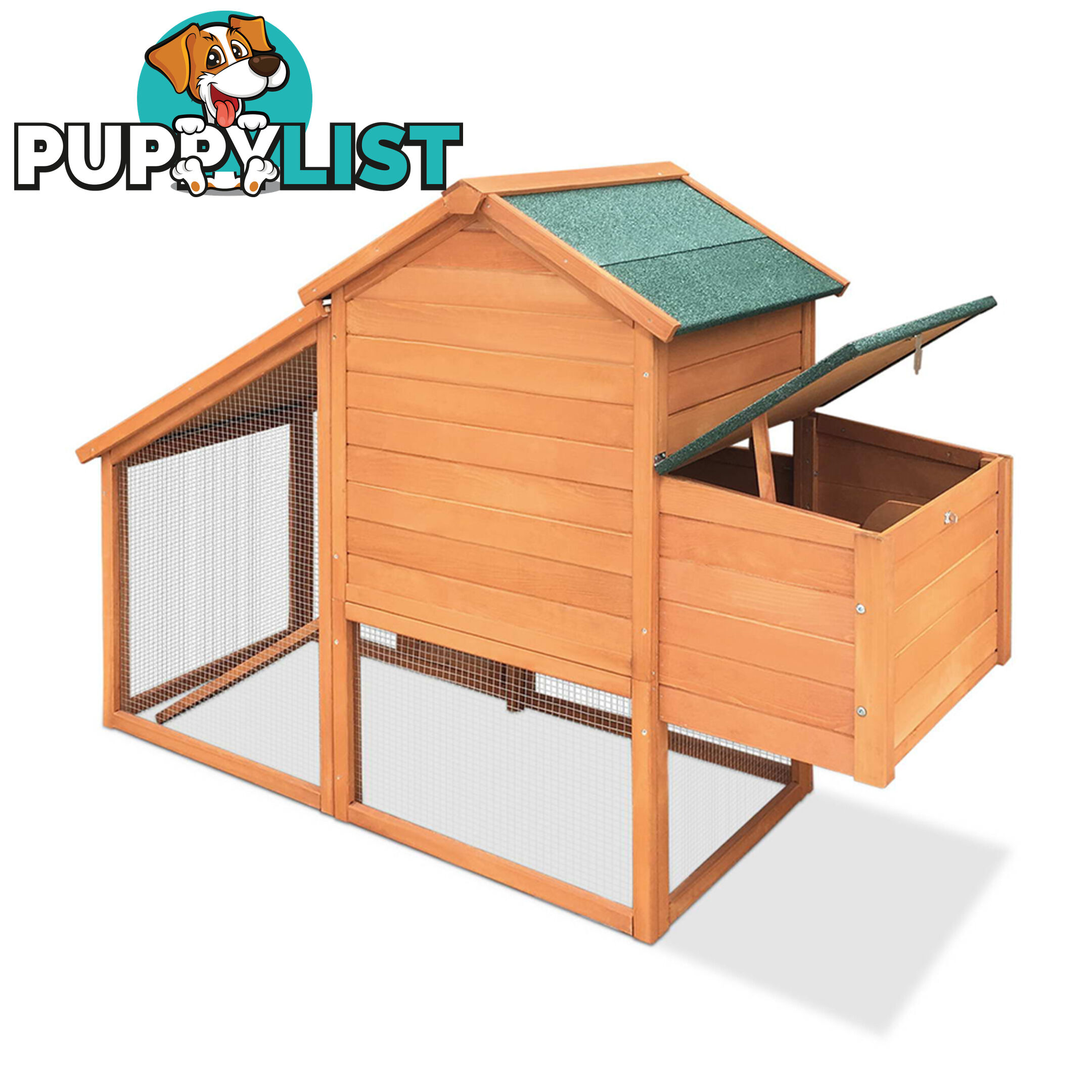 Wooden Pet Hutch with Nesting Box