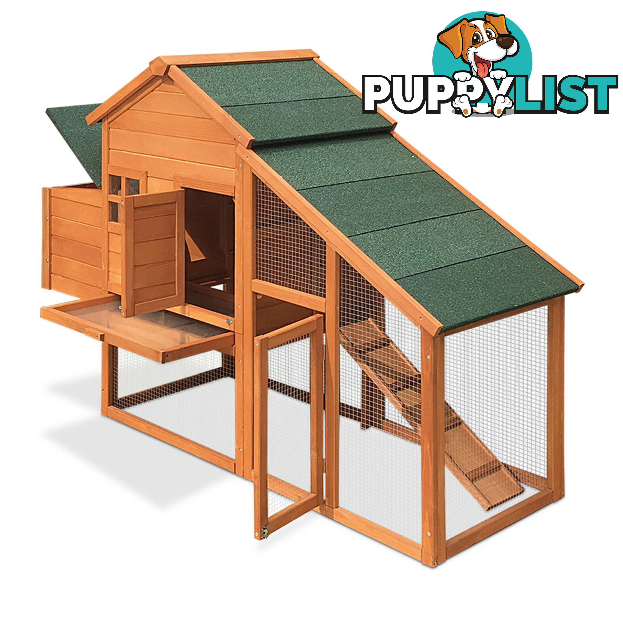 Wooden Pet Hutch with Nesting Box