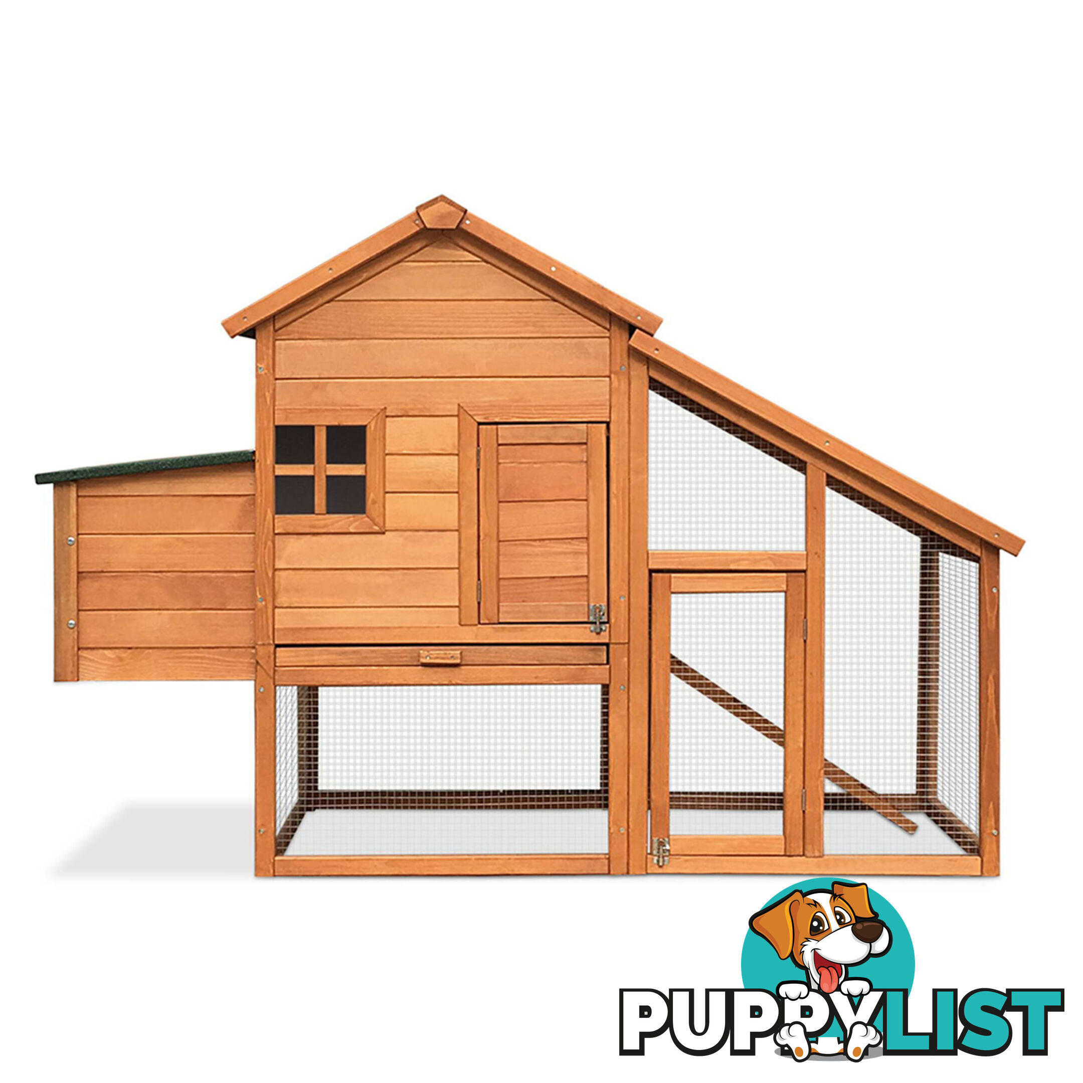 Wooden Pet Hutch with Nesting Box