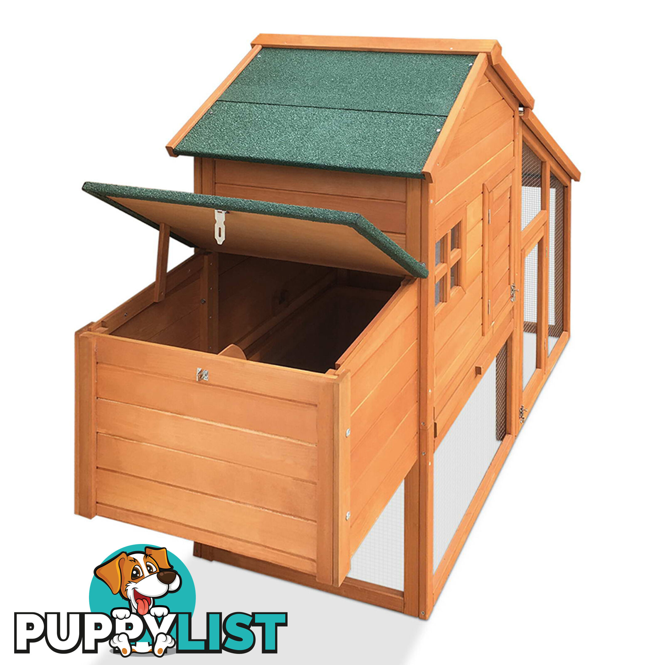 Wooden Pet Hutch with Nesting Box