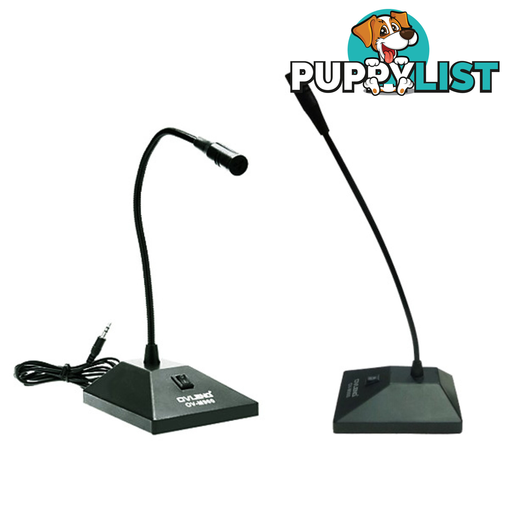 OVLENG OV-M900 3.5mm Plug Microphone with Desk Stand (Network Omnidirectional for Online Chat)