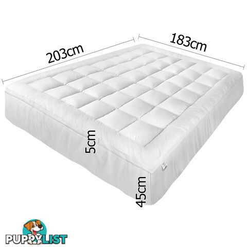 Pillowtop Mattress Topper Memory Resistant Protector Pad Cover King