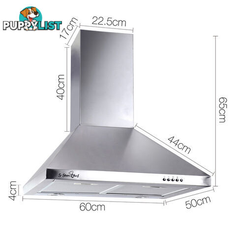 600mm Wide Stainless Steel Rangehood