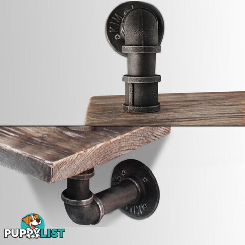 Rustic Industrial DIY Floating Pipe Shelf