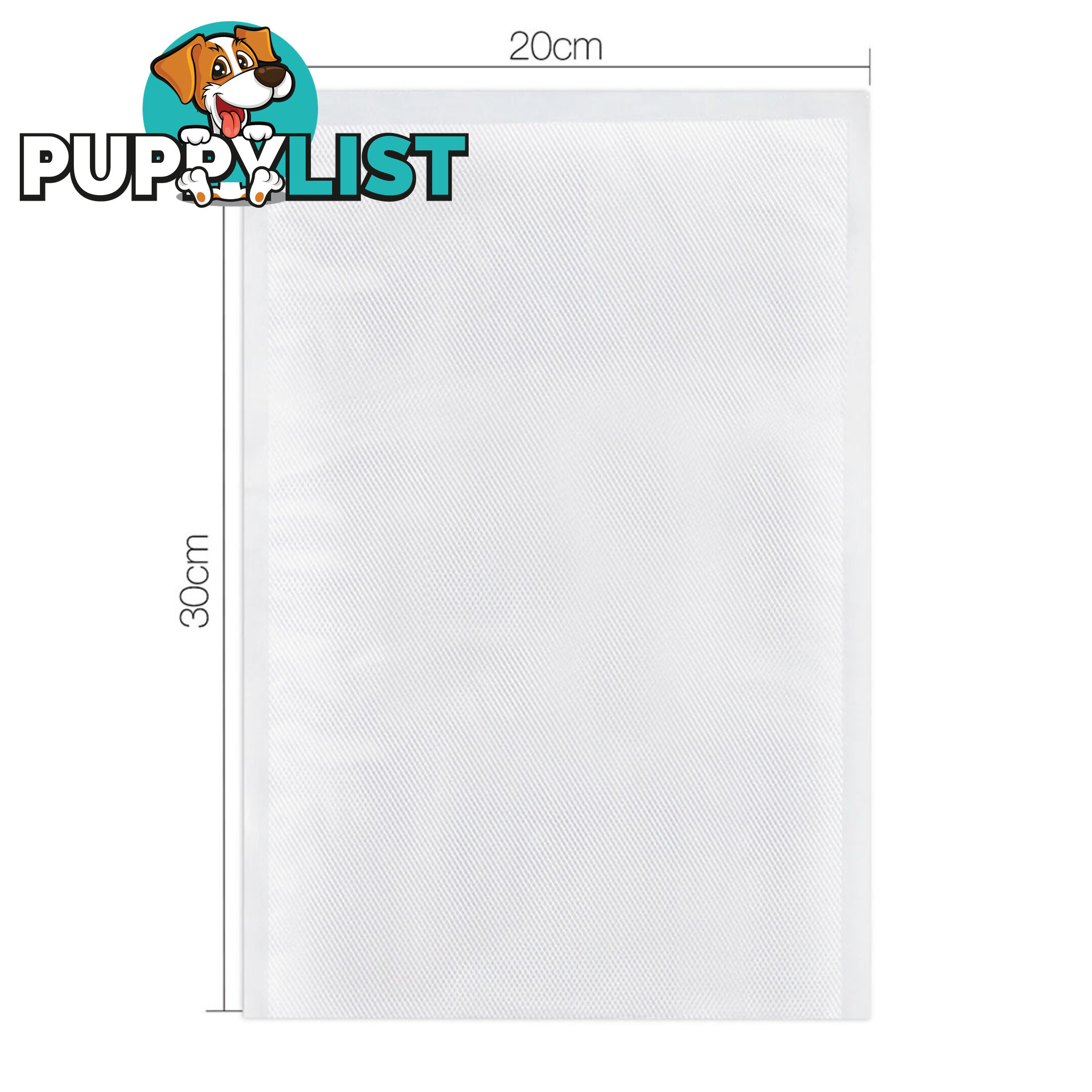 100 Food Sealer Bags: 20 x 30cm