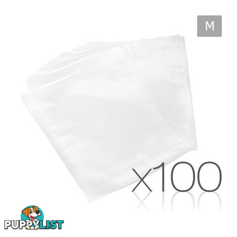 100 Food Sealer Bags: 20 x 30cm