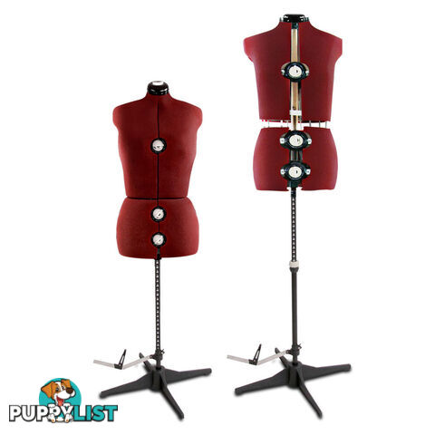 Adjustable Dressmaking Mannequin SZ14-20 - Wine