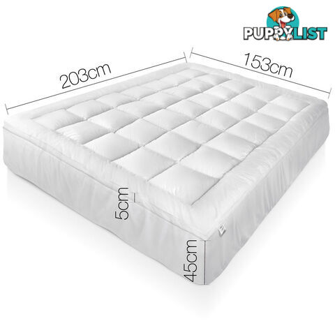 Bamboo Pillowtop Mattress Topper 5cm - Queen