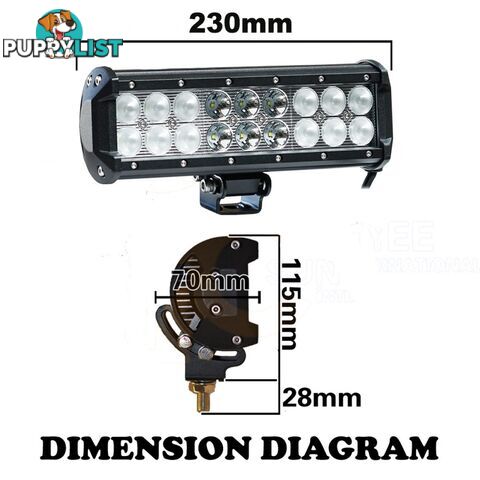 2X 9INCH 90W CREE LED LIGHT BAR SPOT FLOOD OFFROAD DRIVING WORK LAMP 4WD SV 120W