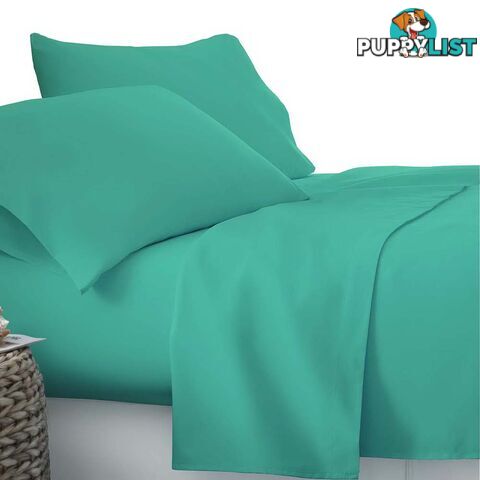 3 Piece Microfibre Sheet Set Single _ÑÐ Aqua