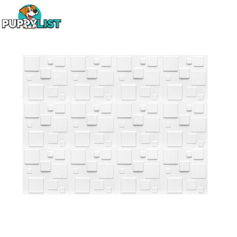 12 Pcs 3D Square Design Wall Panel