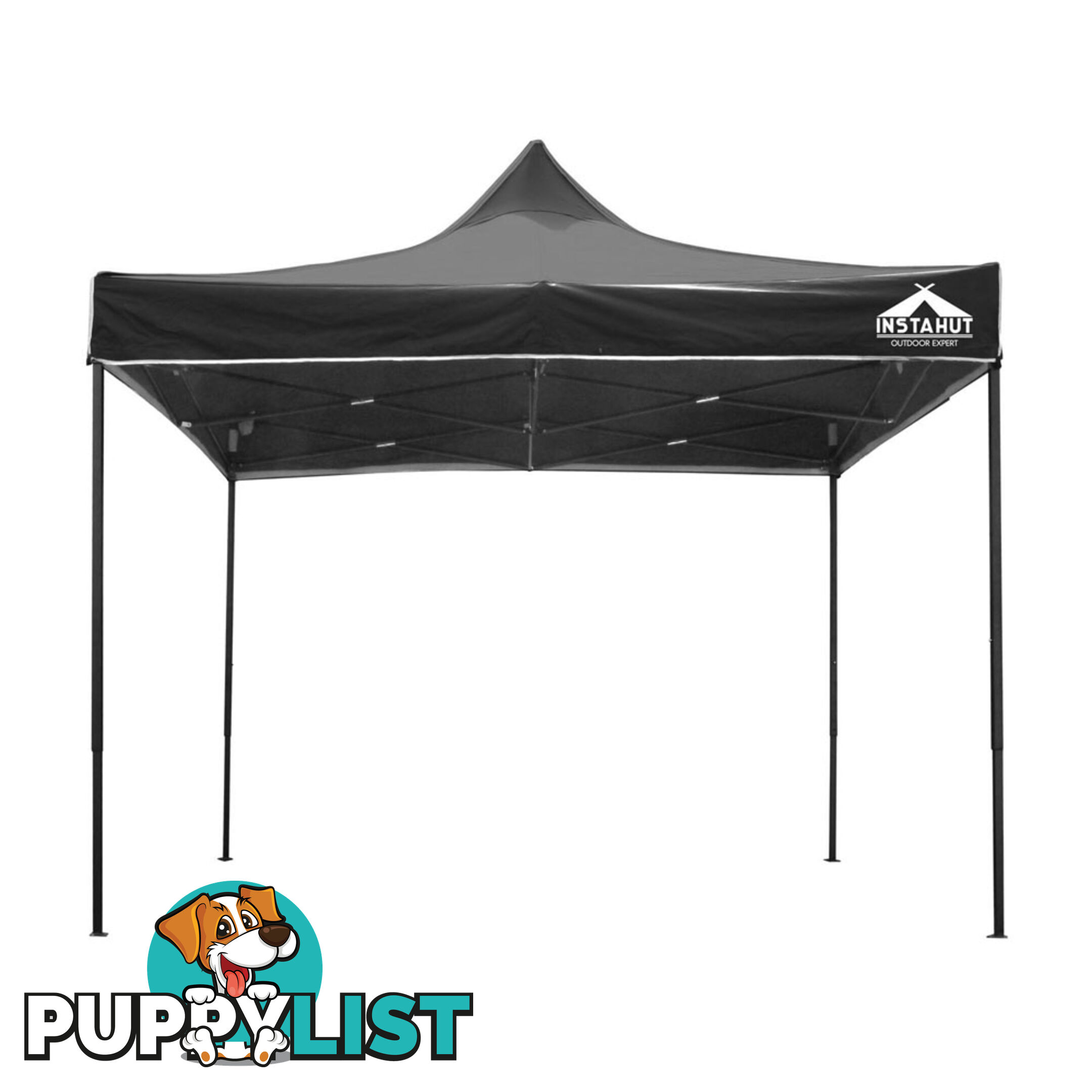 3m x 3m Pop-up Garden Outdoor Gazebo Black