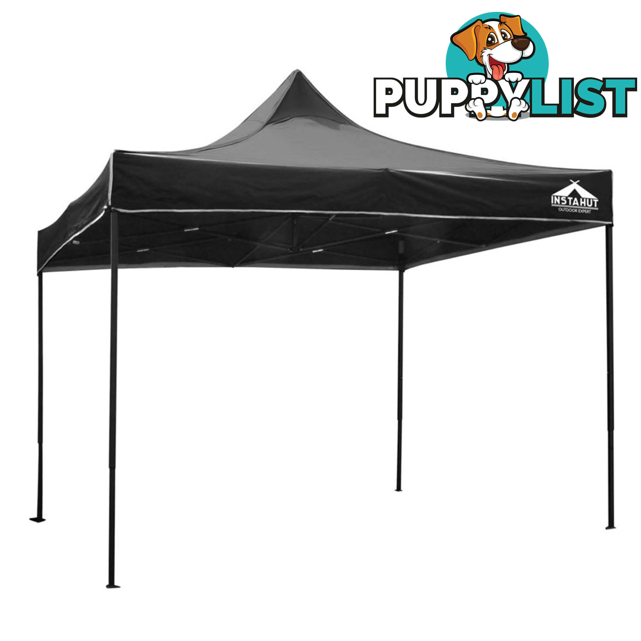 3m x 3m Pop-up Garden Outdoor Gazebo Black