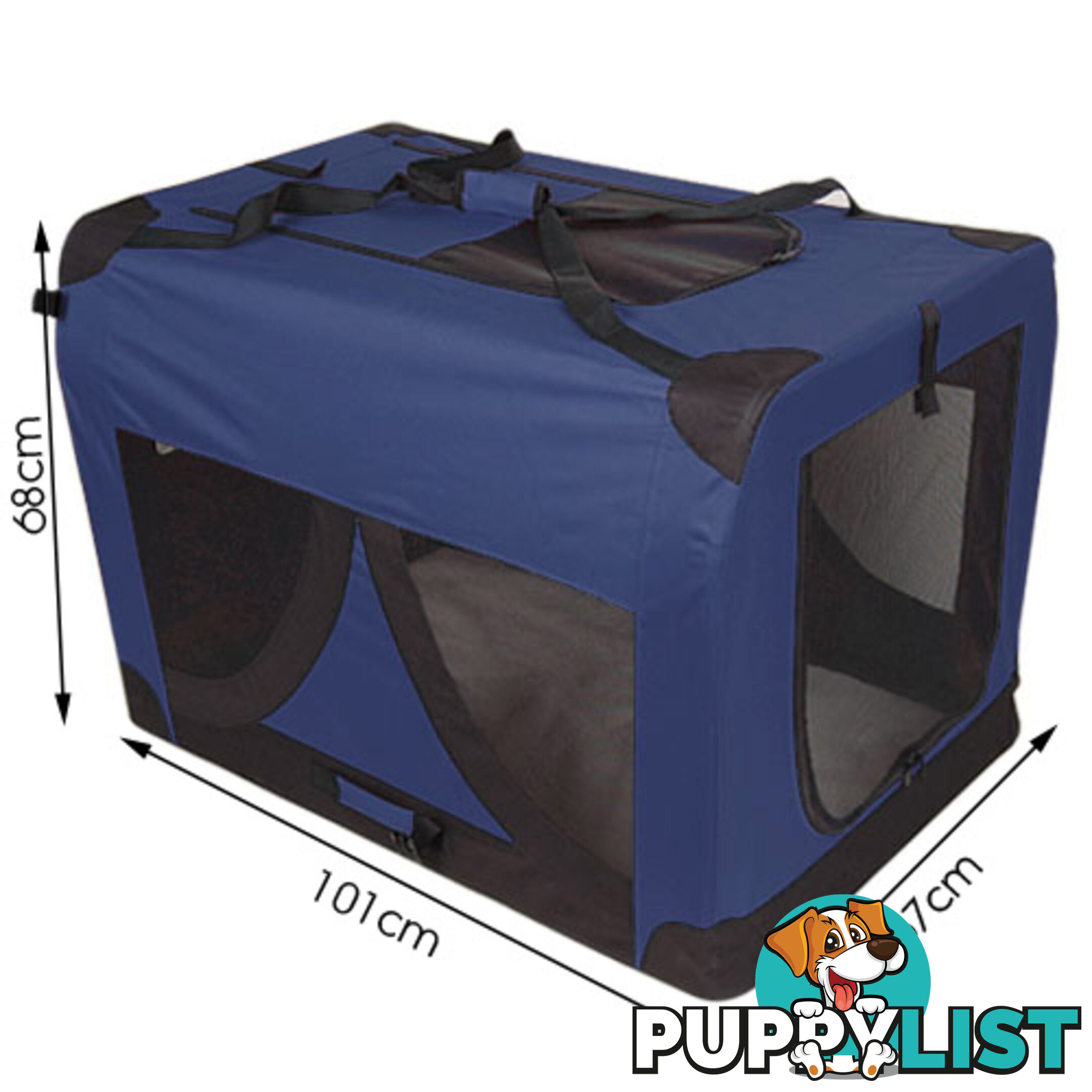 Extra Large Portable Soft Pet Dog Crate Cage Kennel Blue