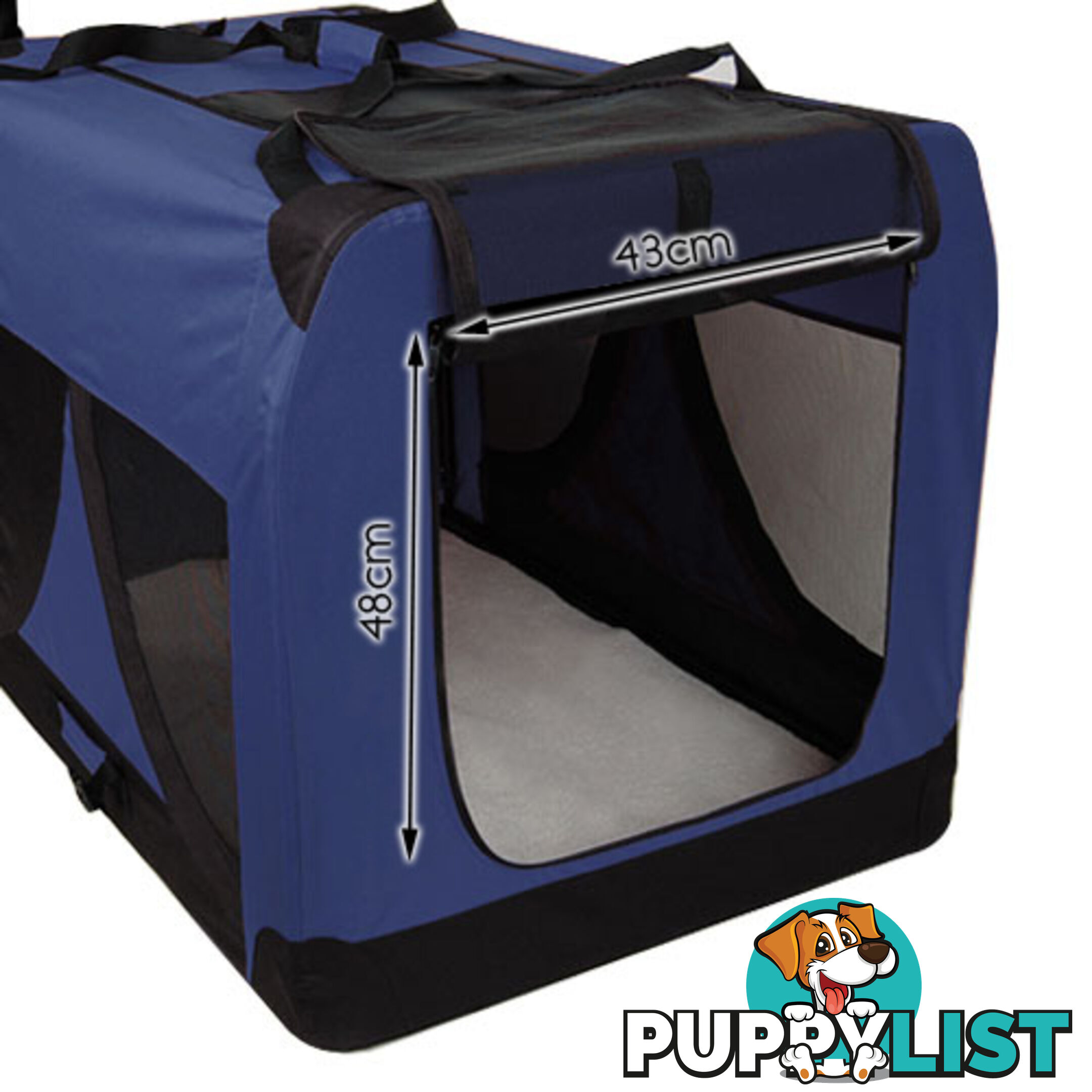 Extra Large Portable Soft Pet Dog Crate Cage Kennel Blue