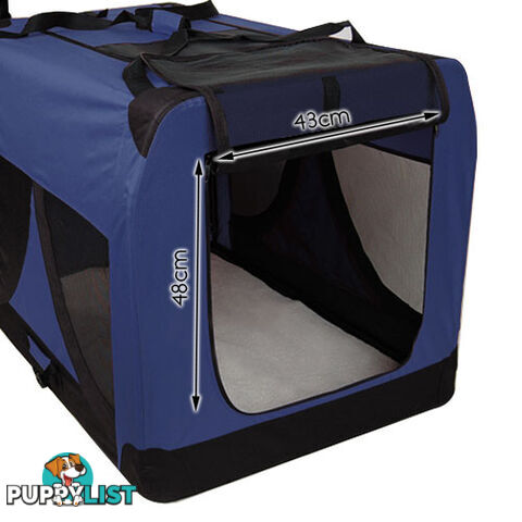 Extra Large Portable Soft Pet Dog Crate Cage Kennel Blue