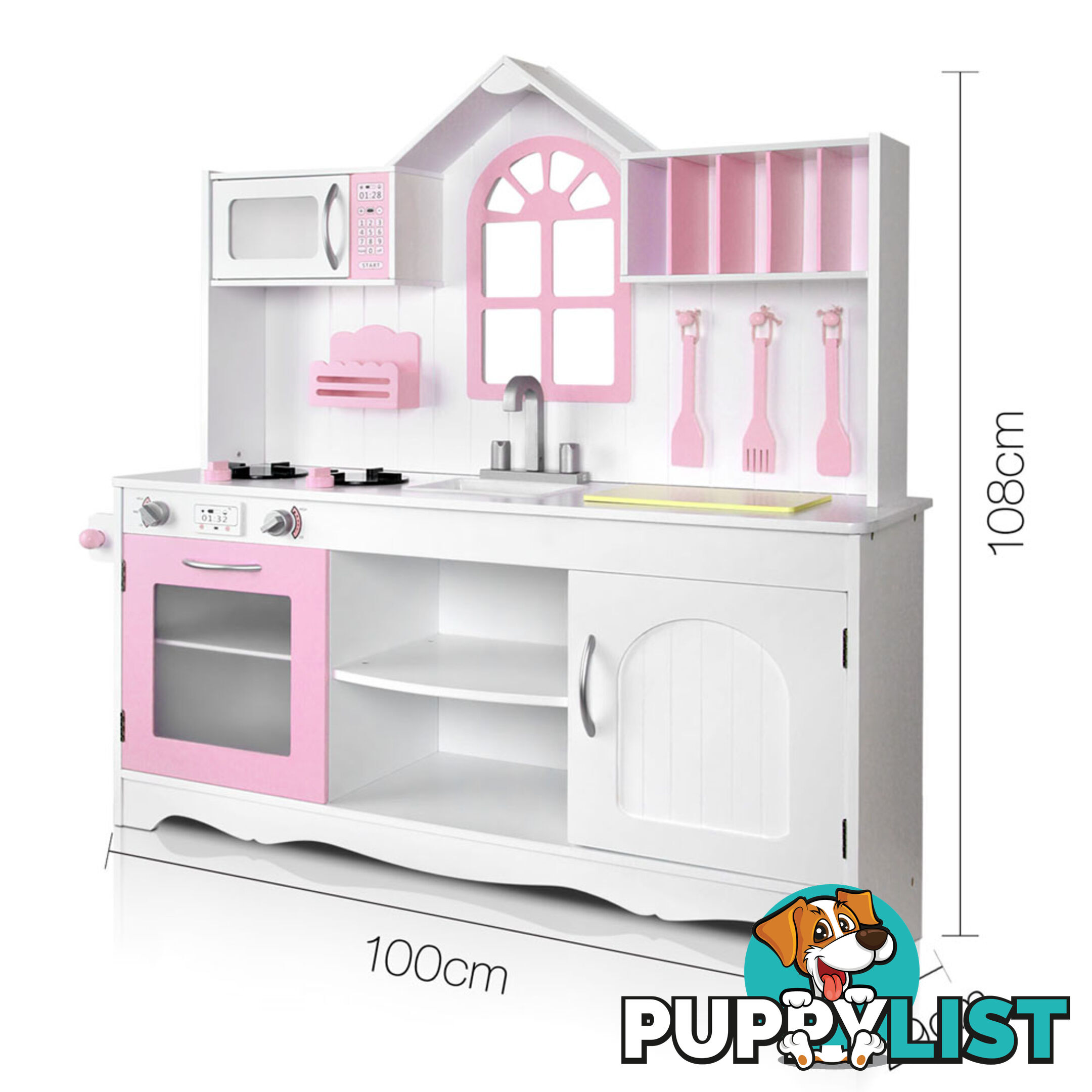 Wooden Kitchen Playset - White