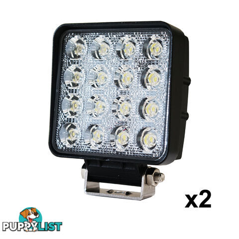 2x 80W LED Work Light Flood Lamp Offroad Tractor Truck 4WD SUV Philips Lumileds