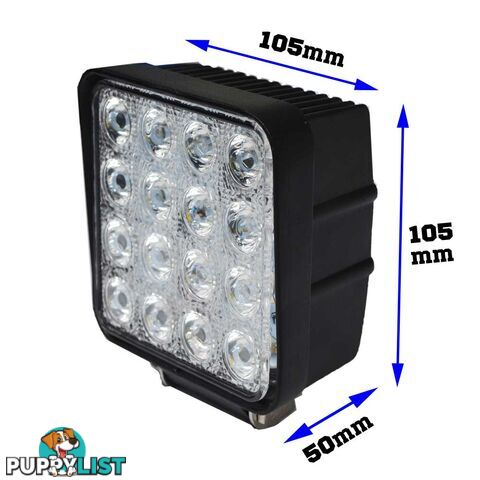 2x 80W LED Work Light Flood Lamp Offroad Tractor Truck 4WD SUV Philips Lumileds