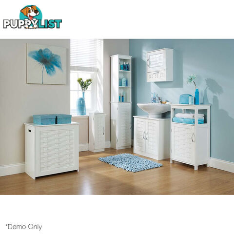 Weave Floor Unit in WHITE