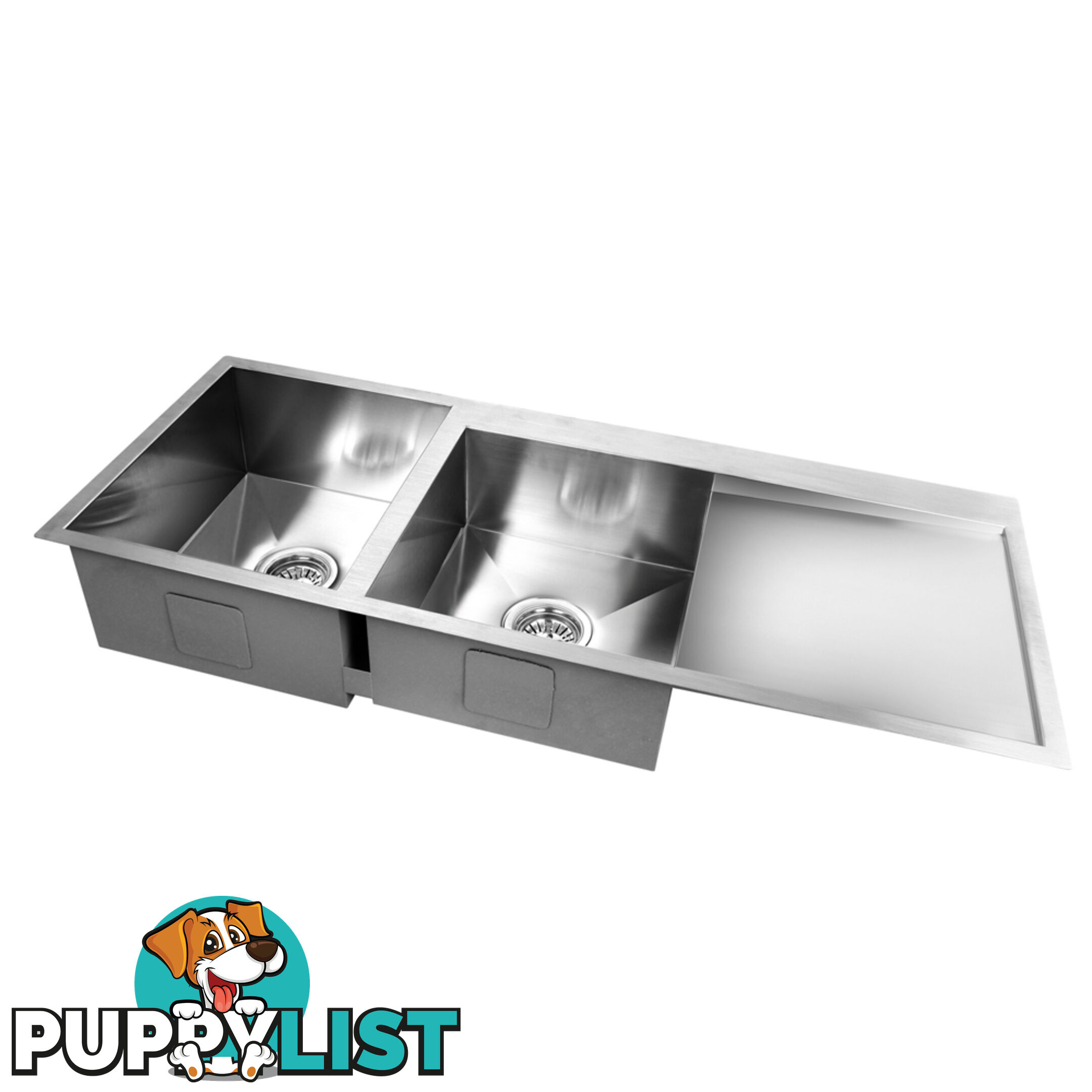 Stainless Steel Kitchen/Laundry Sink w/ Strainer Waste 1135 x 450mm