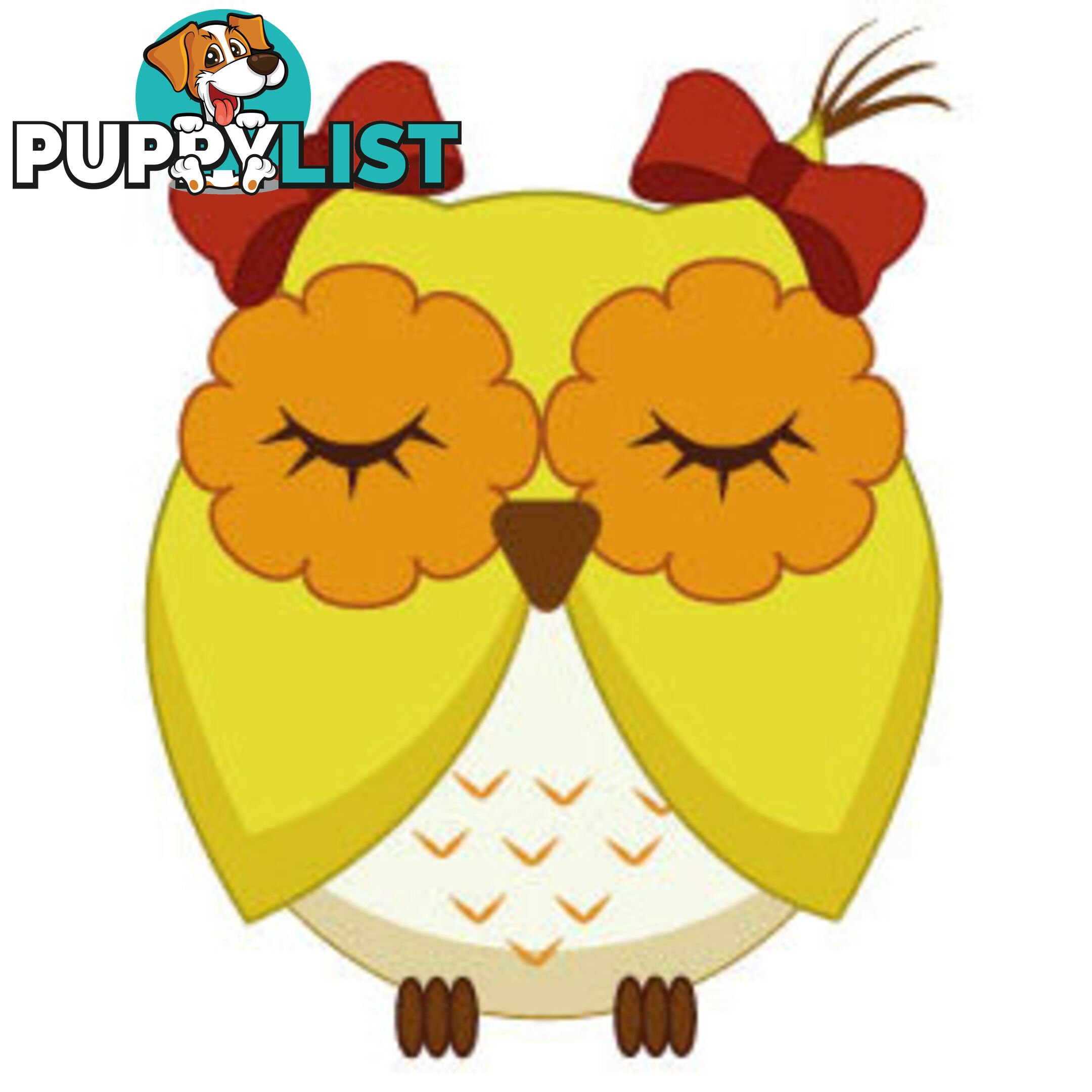 Cute yellow owl Wall Sticker - Totally Movable