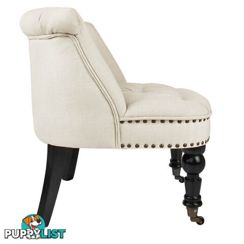 Lorraine Chair French Provincial Linen Fabric Sofa White