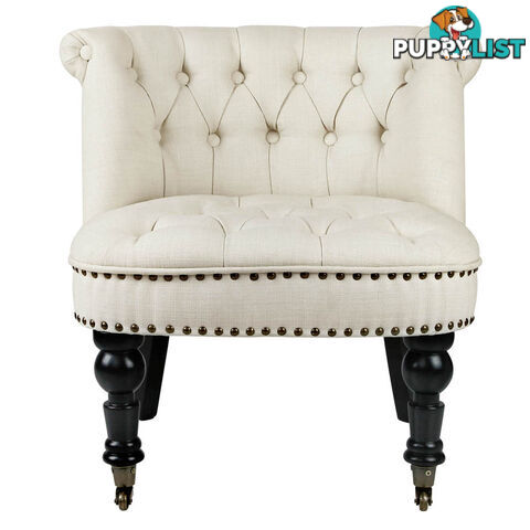 Lorraine Chair French Provincial Linen Fabric Sofa White