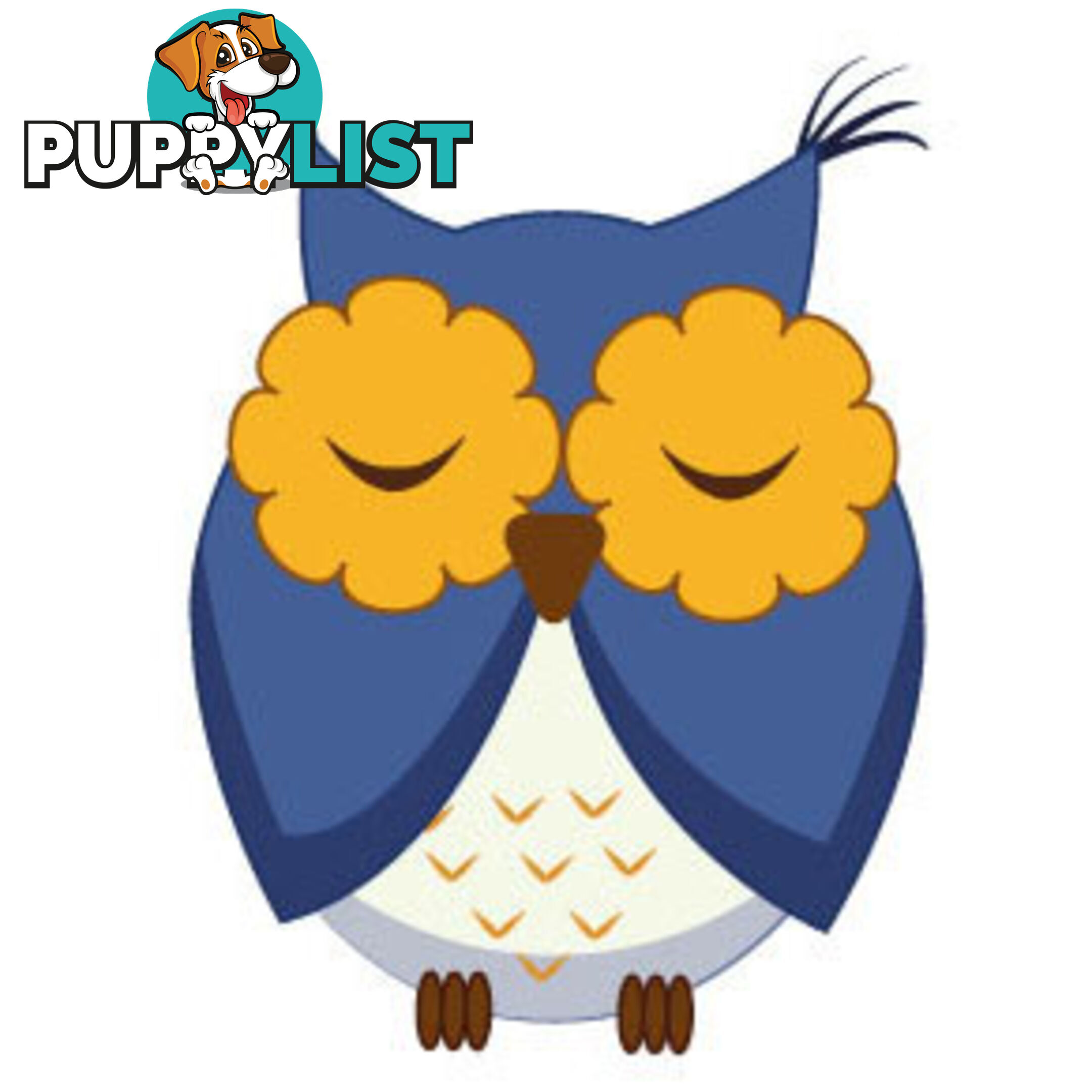 10 X Cute blue owl Wall Sticker - Totally Movable