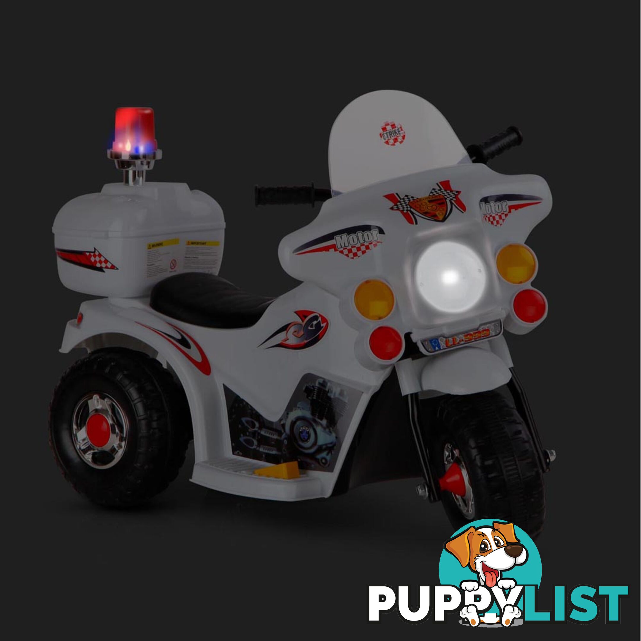 Kids Ride on Motorbike White