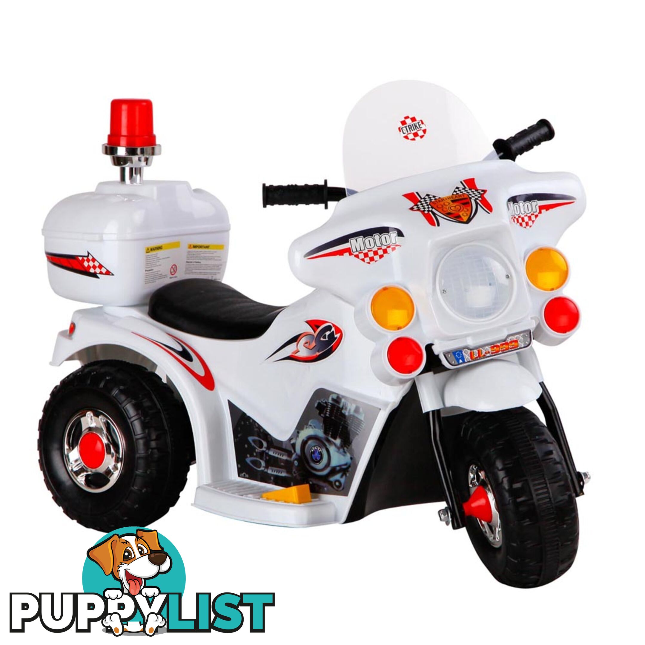 Kids Ride on Motorbike White