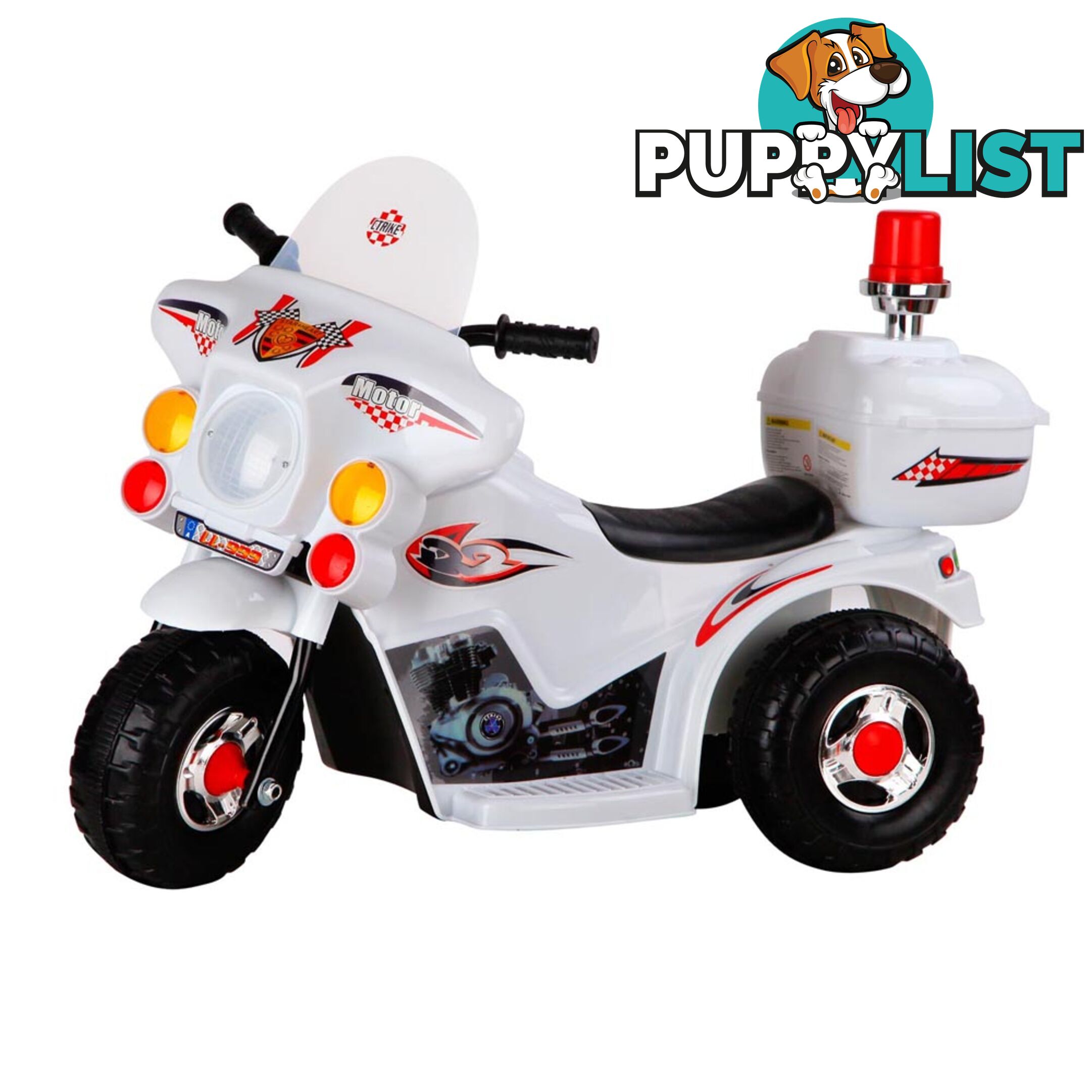 Kids Ride on Motorbike White