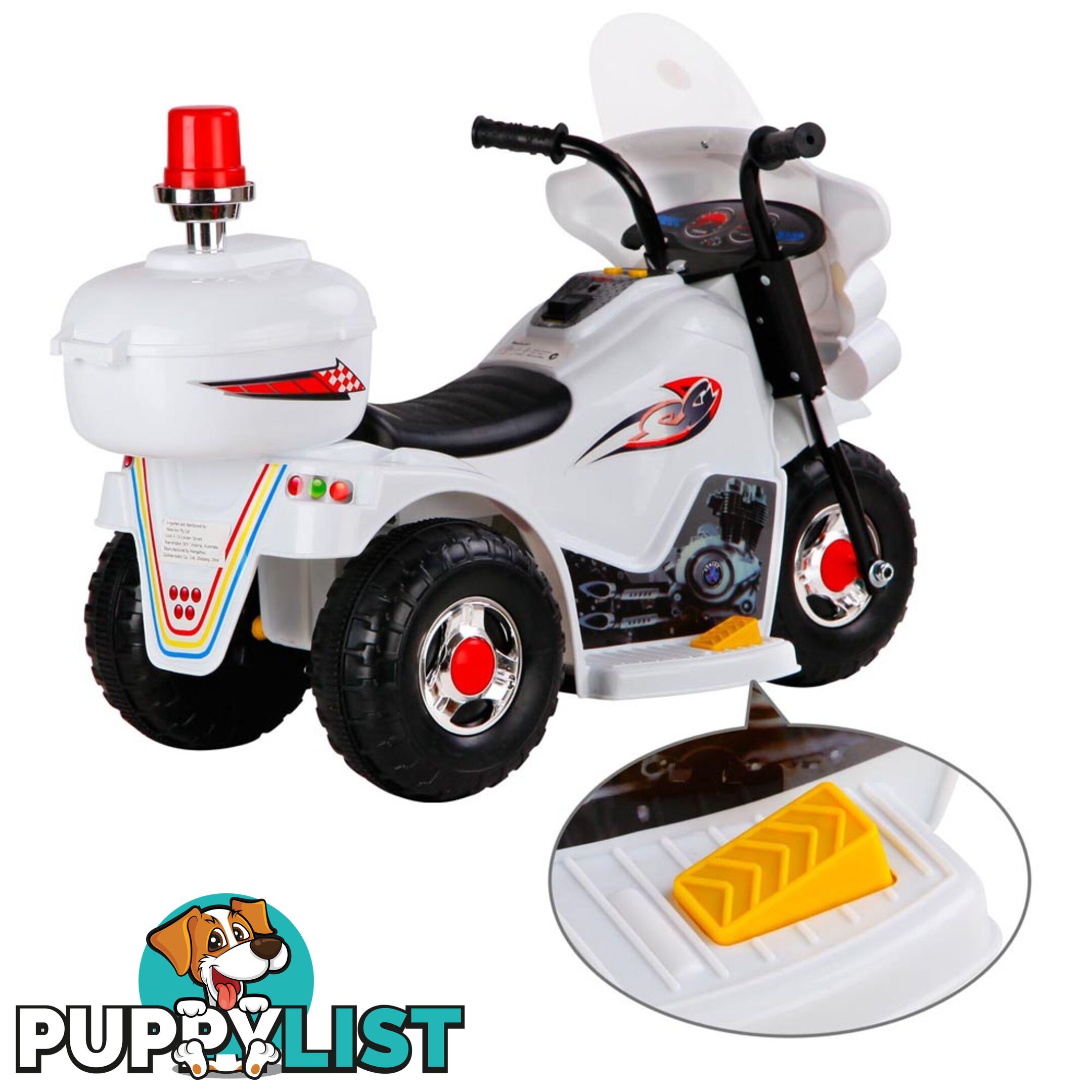 Kids Ride on Motorbike White